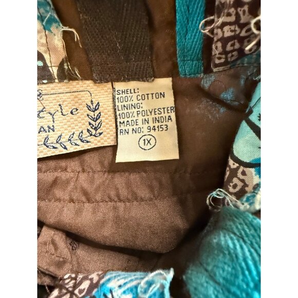 Vtg Artsy1X Cotton Patchwork Button Up Jacket Festival Grunge Fairy  Y2K India - Picture 2 of 11